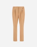 Herno FLUID WOOL TROUSERS Camel PT000166D334532157