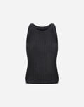Herno TANK TOP IN SHINY VISCOSE RIB Black MG000168D760589300