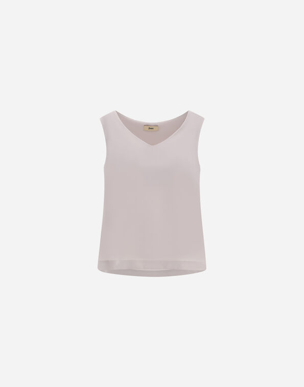 Herno V-NECK TOP IN LUCENT CADY Chantilly BL000051D12875S1985
