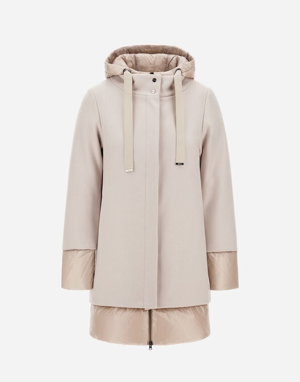 Herno A-SHAPE JACKET IN ECOWOOL AND NYLON ULTRALIGHT Chantilly PI001966D333441985