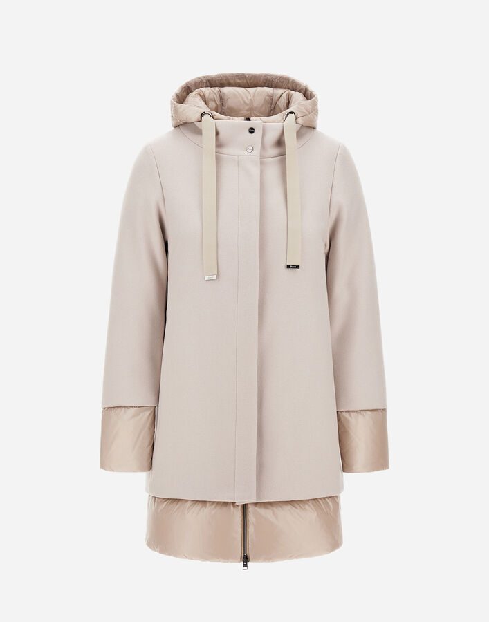 Herno A-SHAPE JACKET IN ECOWOOL AND NYLON ULTRALIGHT Chantilly PI001966D333441985