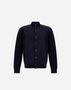 Herno RESORT CASHMERE COTTON KNIT AND FELTED WOOL CARDIGAN Dark Blue MC00041UR721089290