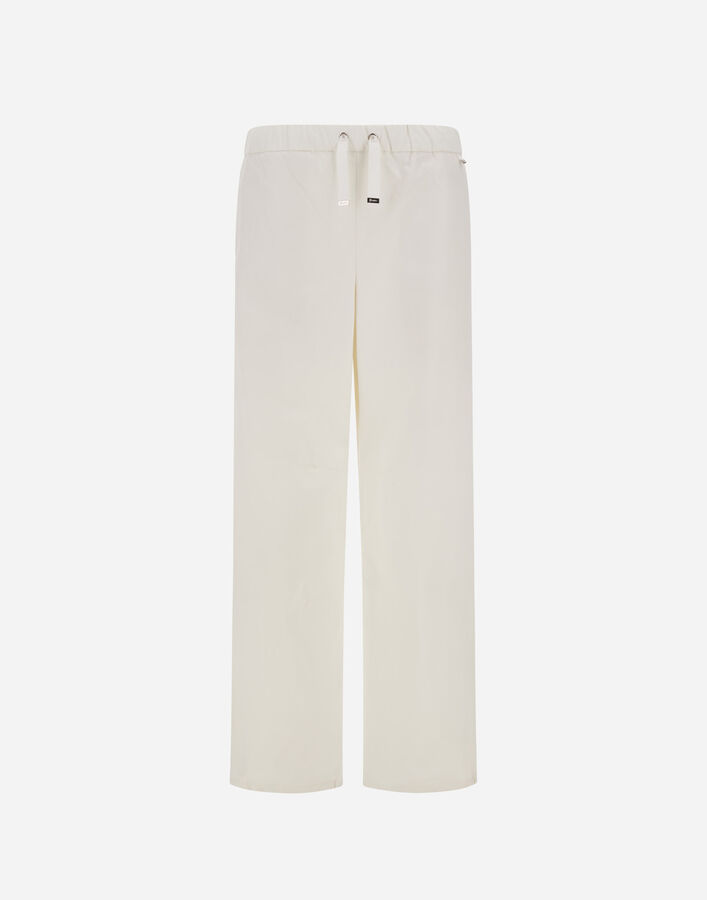 Herno RESORT TROUSERS IN COTTON FEEL WITH DRAWSTRING Natural PT00051DR125311100