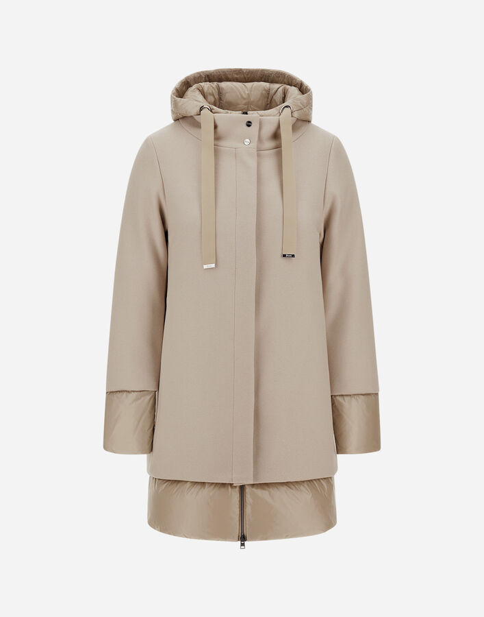 Herno A-SHAPE JACKET IN ECOWOOL AND NYLON ULTRALIGHT Chantilly PI001966D333441985