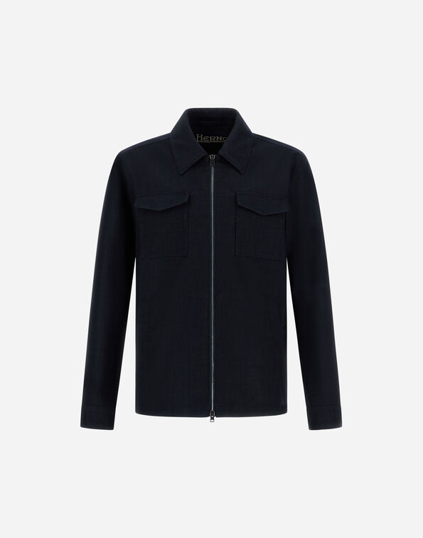 Herno SHACKET IN 3 LAYERS DENIM EFFECT Dark Blue GI000580U127829290