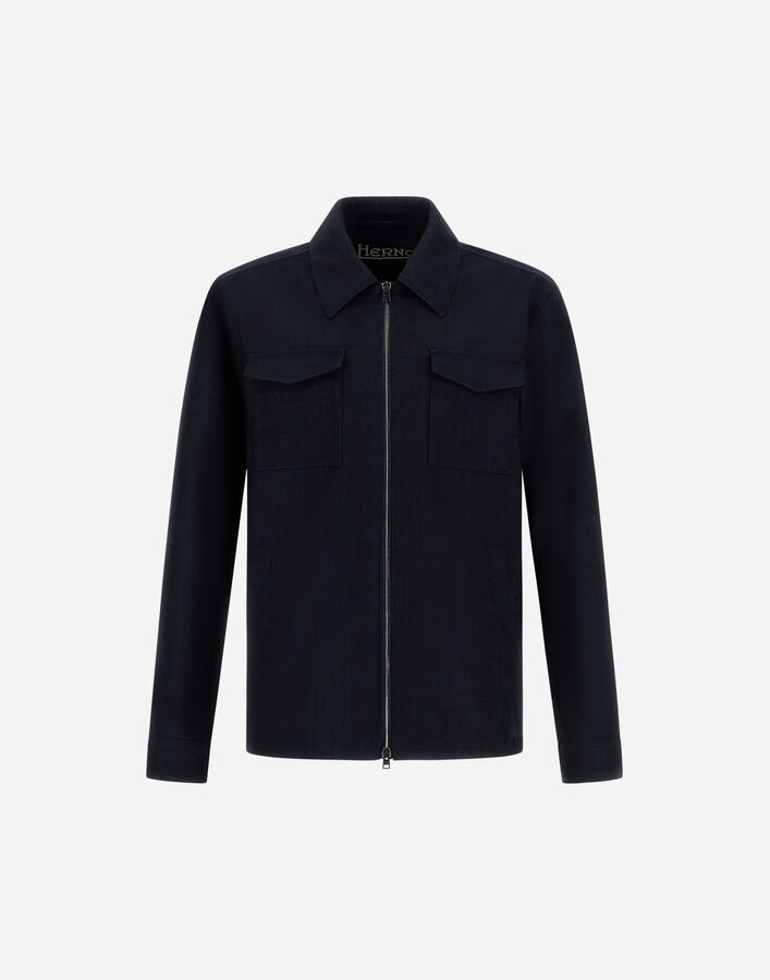 Herno SHACKET IN 3 LAYERS DENIM EFFECT Dark Blue GI000580U127829290