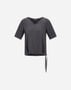Herno RESORT T-SHIRT IN MELANGE FLANNEL Iron BL00015DR126529487