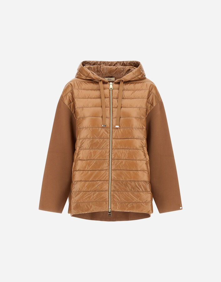 Herno HOODED JACKET IN PURE COTTON AND NYLON ULTRALIGHT Camel MP000156D720982157
